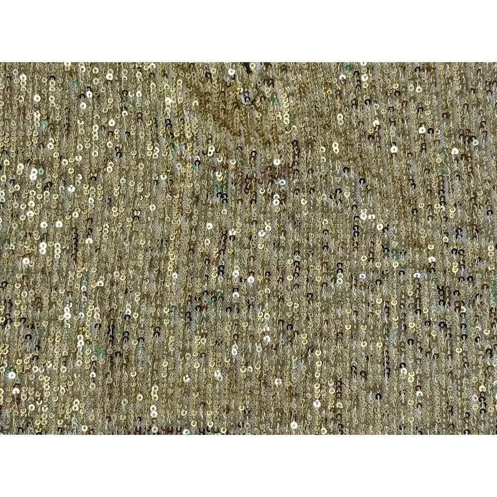 INTIMATELY FREE PEOPLE Sparks Fly Iridescent Gold Shimmery Sequin Bodysuit Sz M - Picture 11 of 12